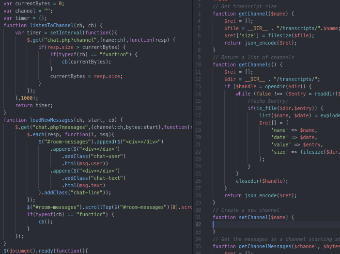 A Super Lean Longpolling Javascript/PHP Chat